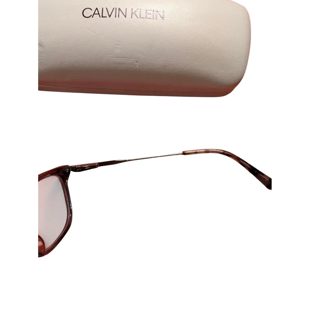 Calvin Klein Purple Tortoise Rectangular Eyeglasses Frames 419 51-16-135 Case‎
